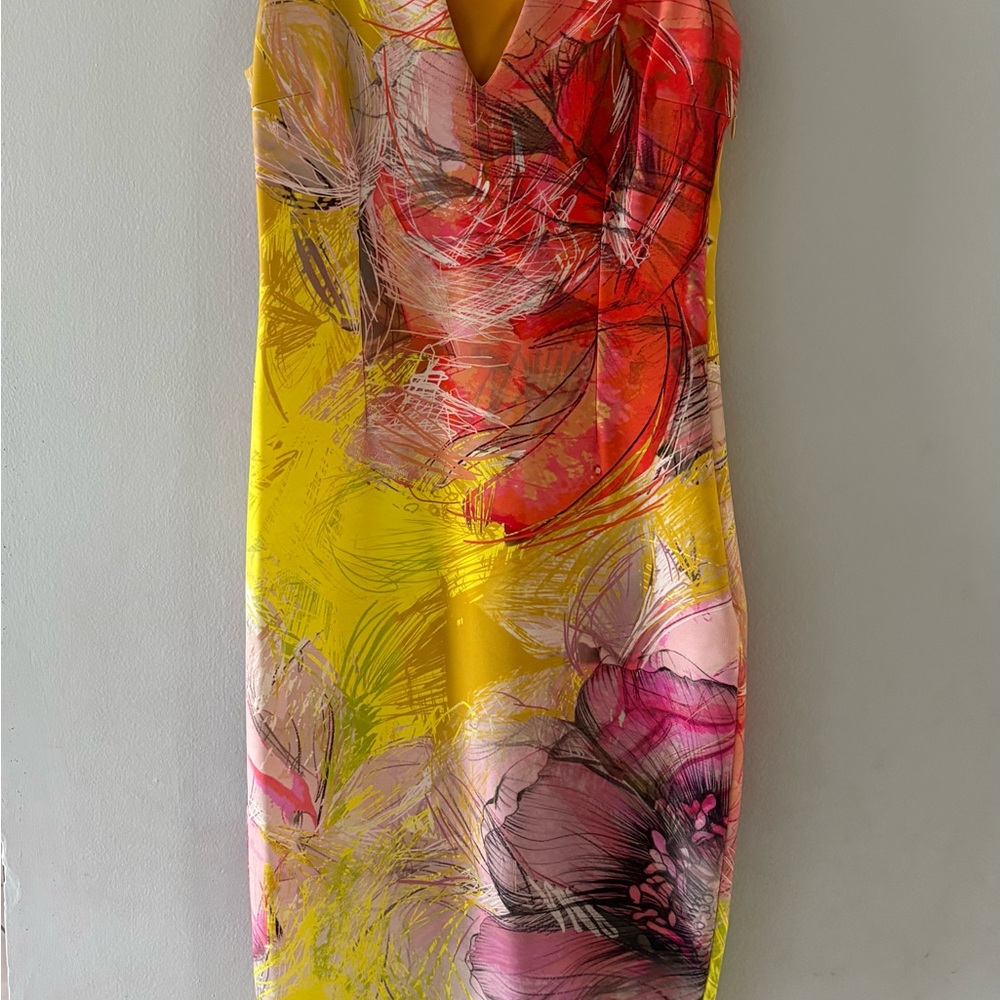 Jean Paul Gaultier Yellow and Red Floral Dress